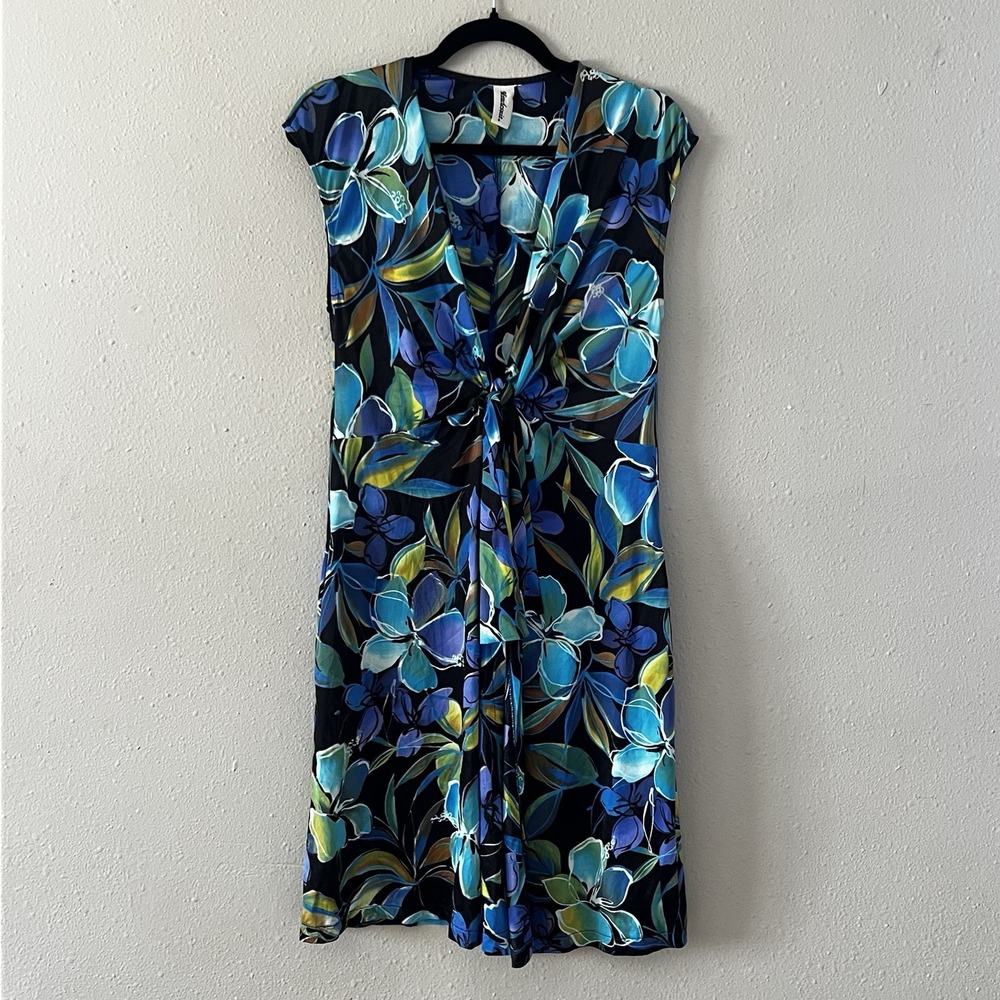 Miraclesuit Floral Kimono Swim Cover Up size S M Beach Open Front Resort